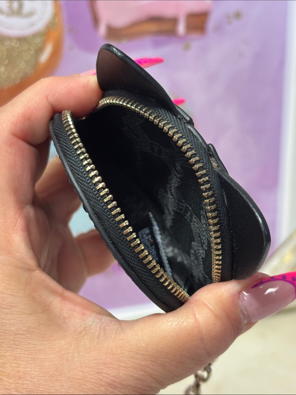 Ted Baker London "Murphyy" dog-faced leather coin purse with keychain - Picture 5 of 6